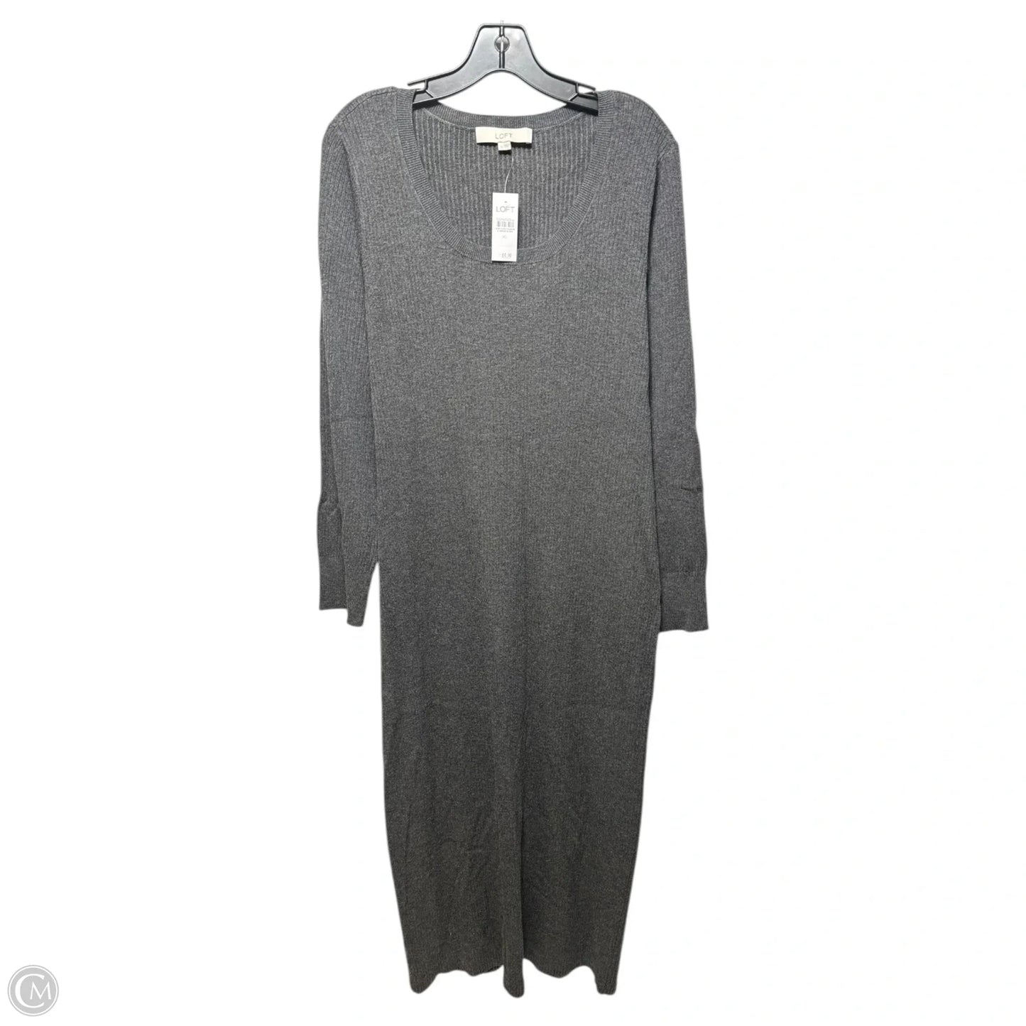 Knit Dress Casual Maxi By Loft In Grey, Size: Xl