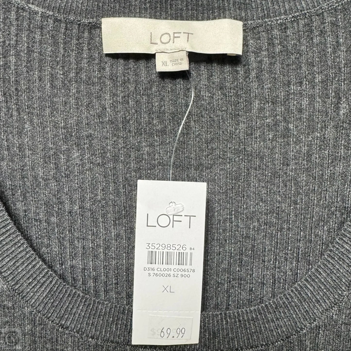 Knit Dress Casual Maxi By Loft In Grey, Size: Xl