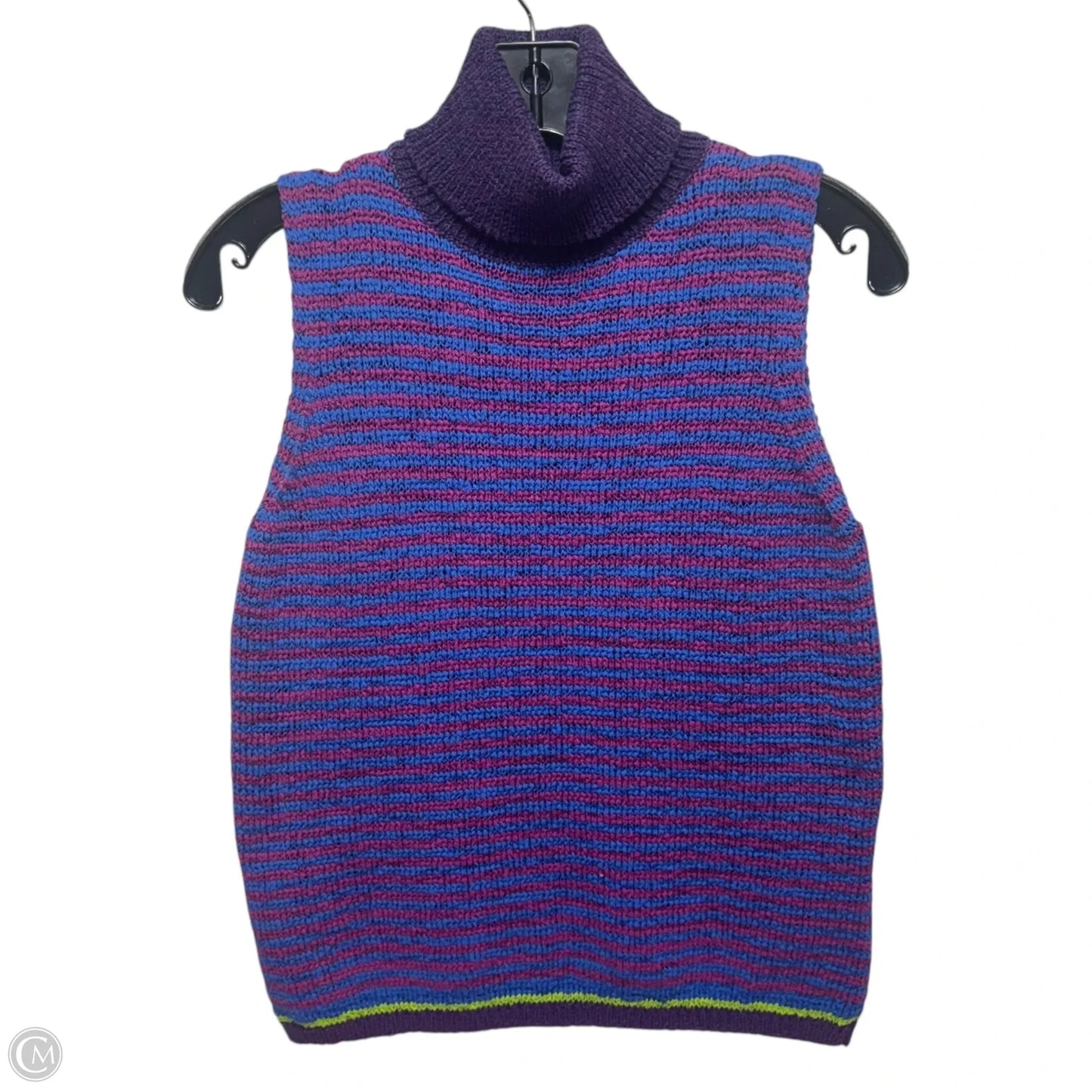 Turtleneck Top Sleeveless By Marisa Christina In Striped Pattern, Size: M