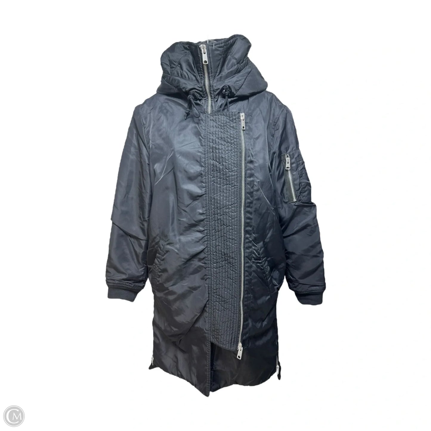Oren Shell Parka Coat Designer By All Saints In Black, Size: S