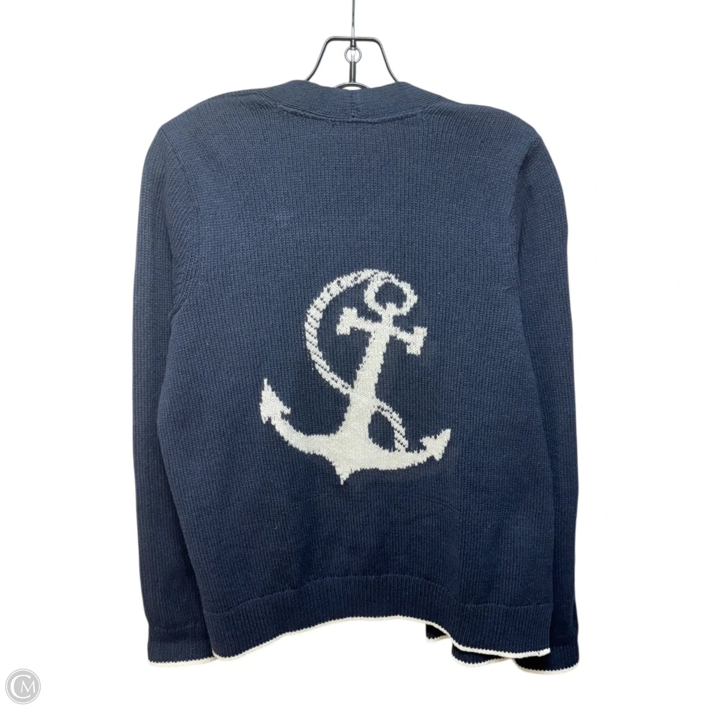 Anchor Sweater Cardigan By J. Jill In Navy, Size: S