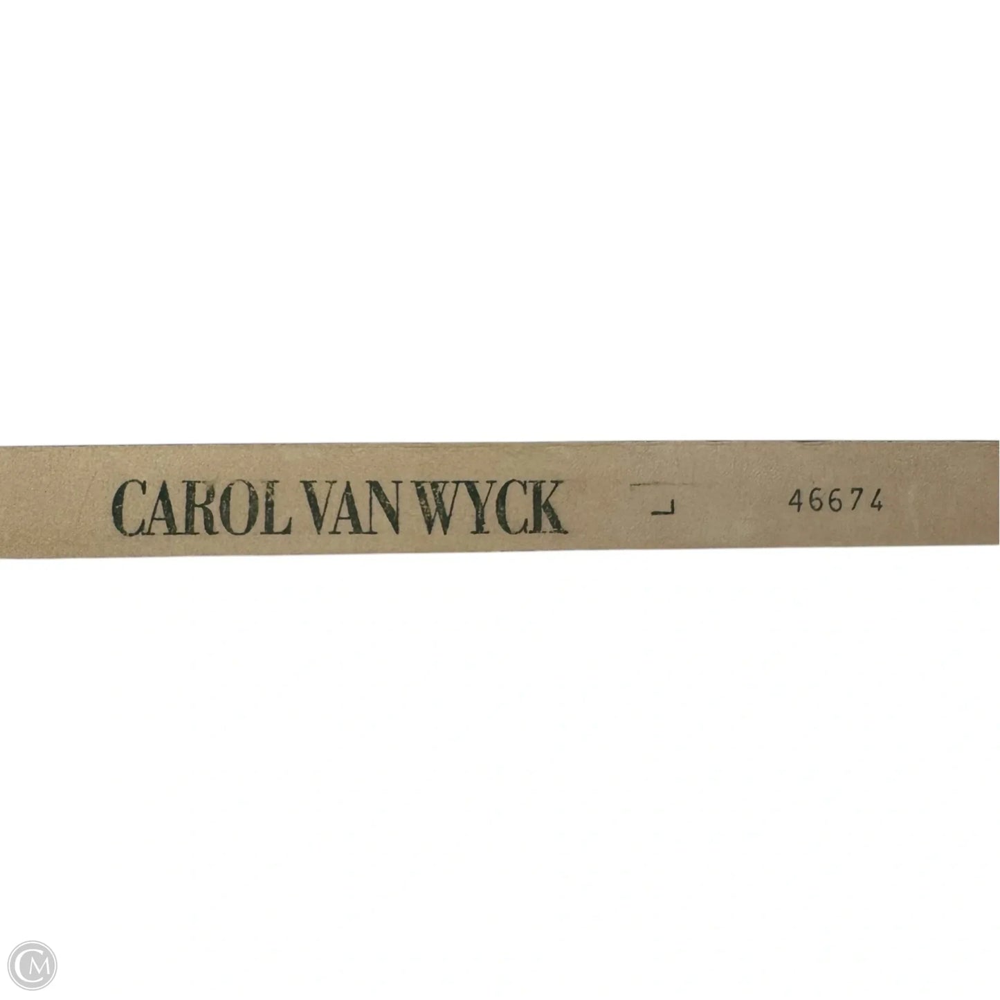 Clear Buckle Thin Belt Leather By Carol Van Wyck, Size: Large