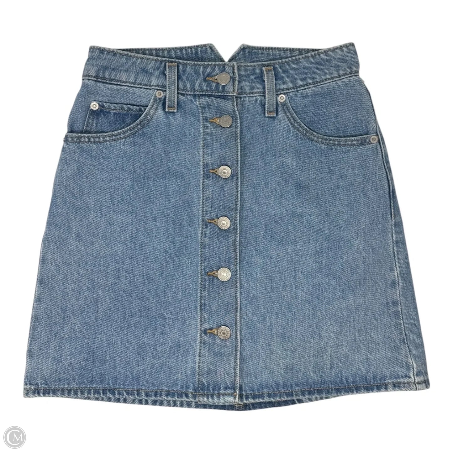 Skirt Mini & Short By Levis In Blue Denim, Size: 0