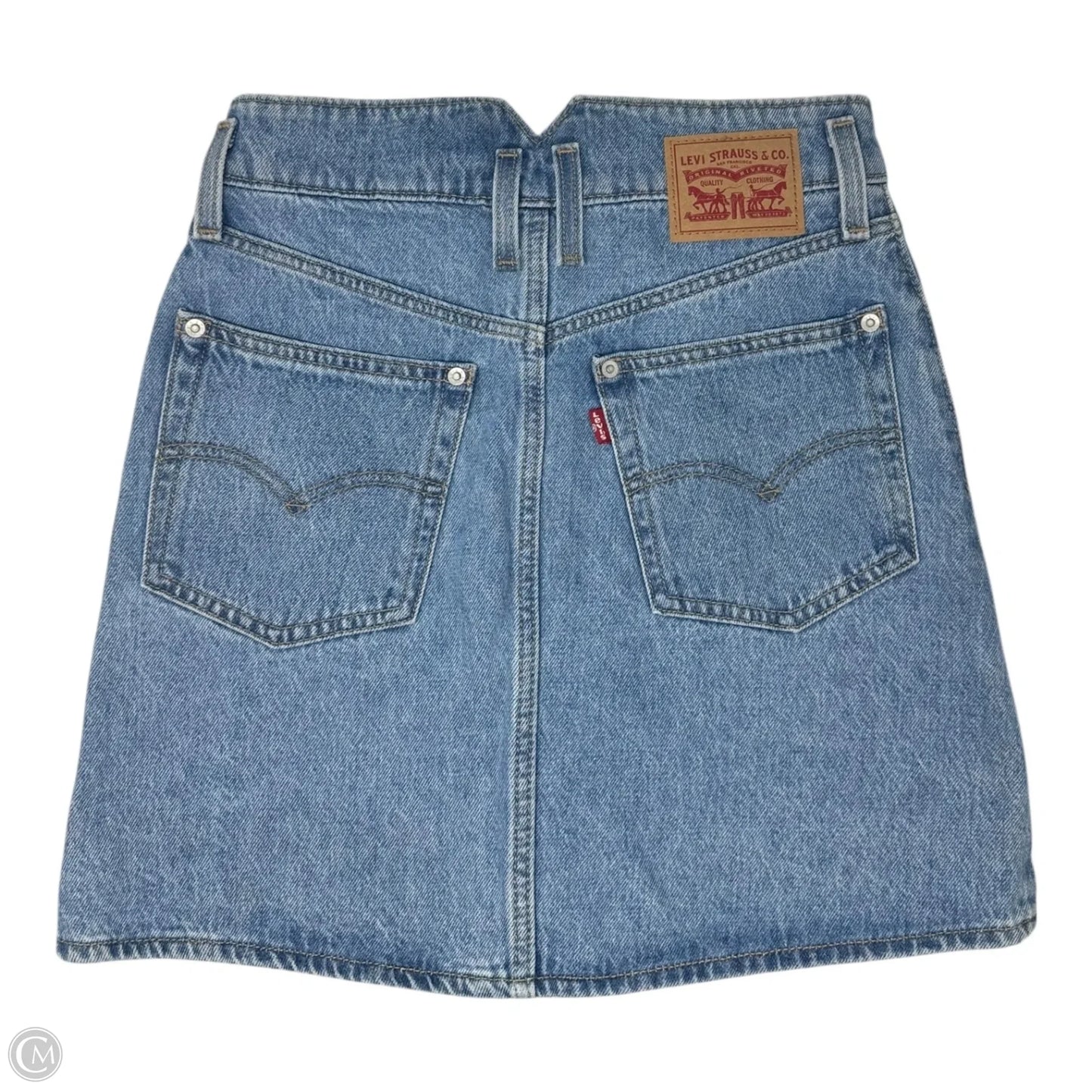 Skirt Mini & Short By Levis In Blue Denim, Size: 0