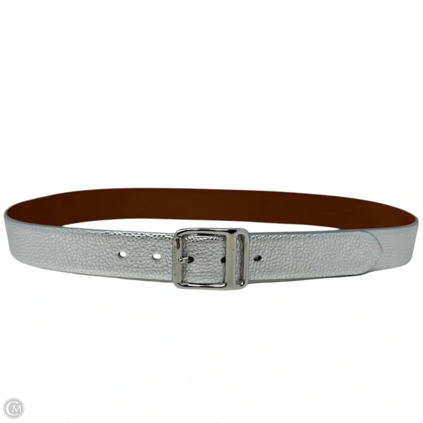 Metallic Leather Belt By Ralph Lauren, Size: Large