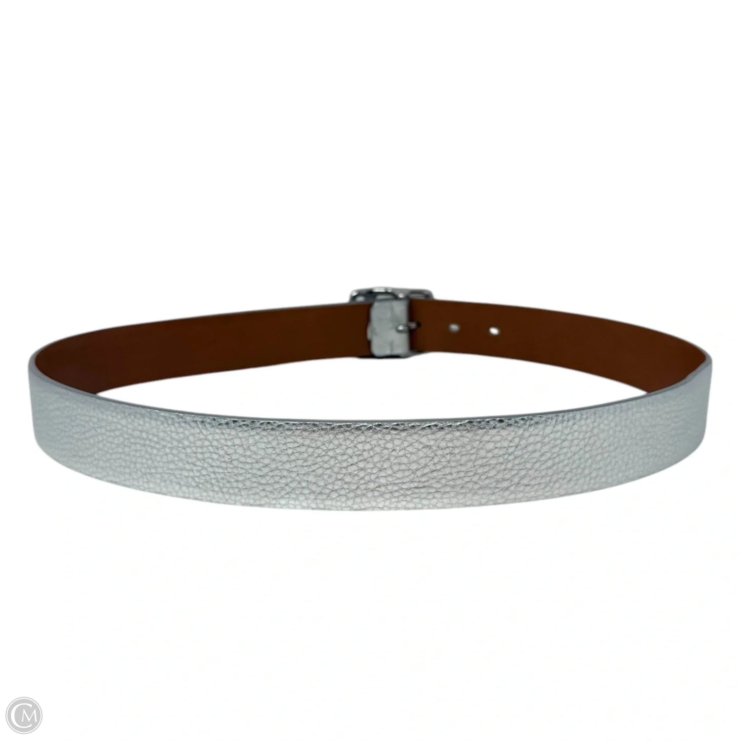 Metallic Leather Belt By Ralph Lauren, Size: Large