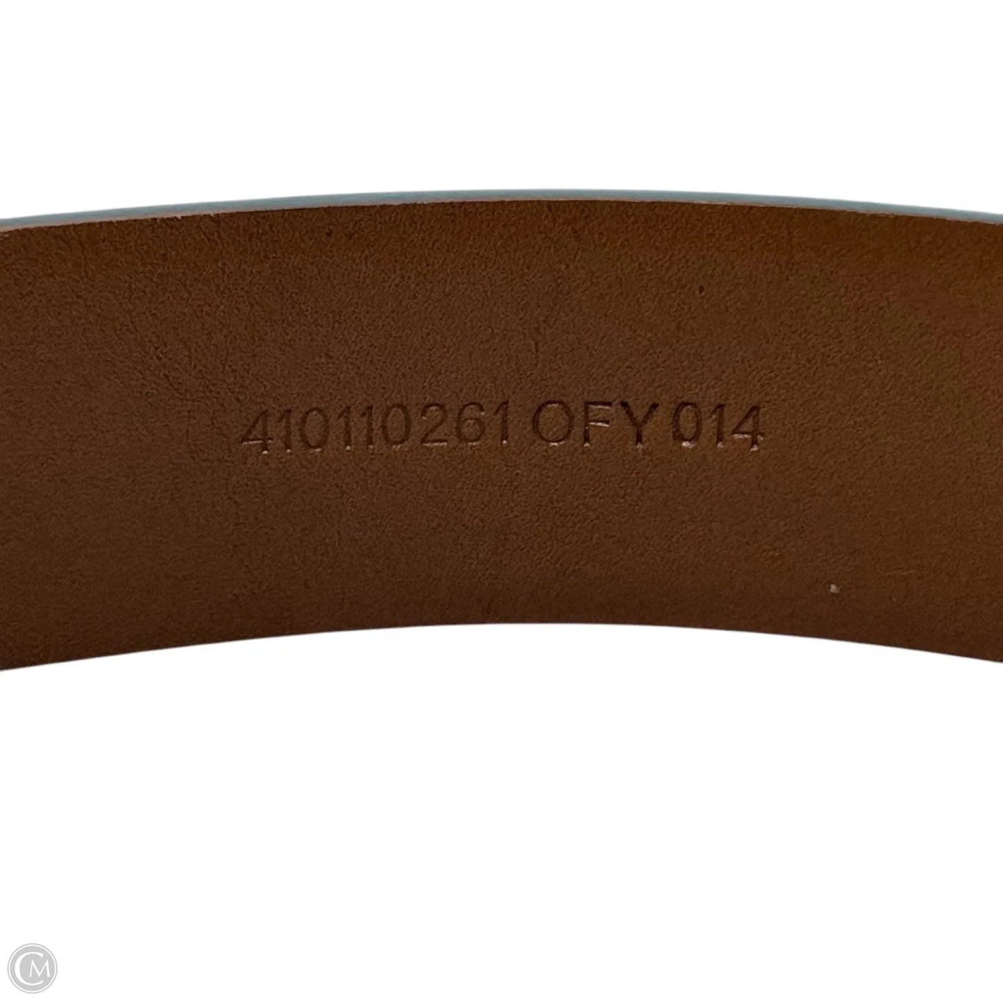 Metallic Leather Belt By Ralph Lauren, Size: Large