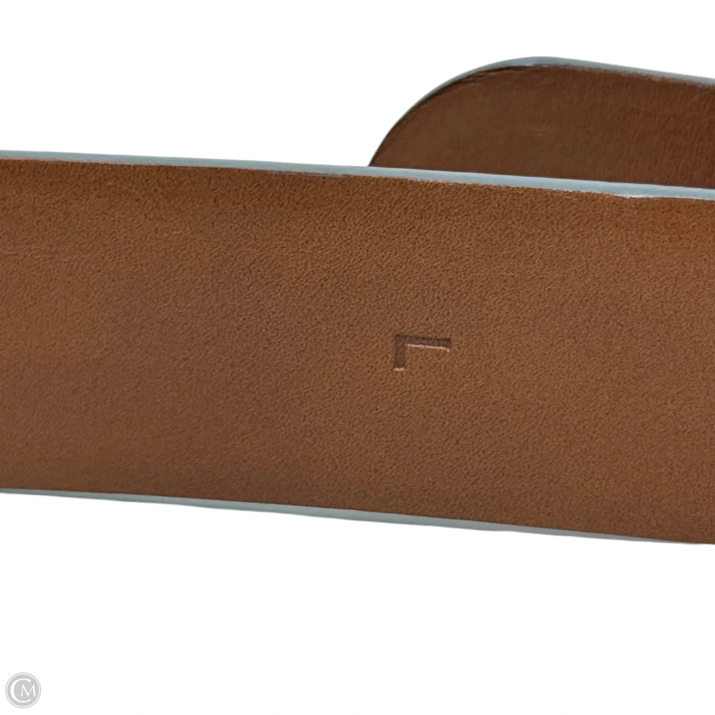 Metallic Leather Belt By Ralph Lauren, Size: Large
