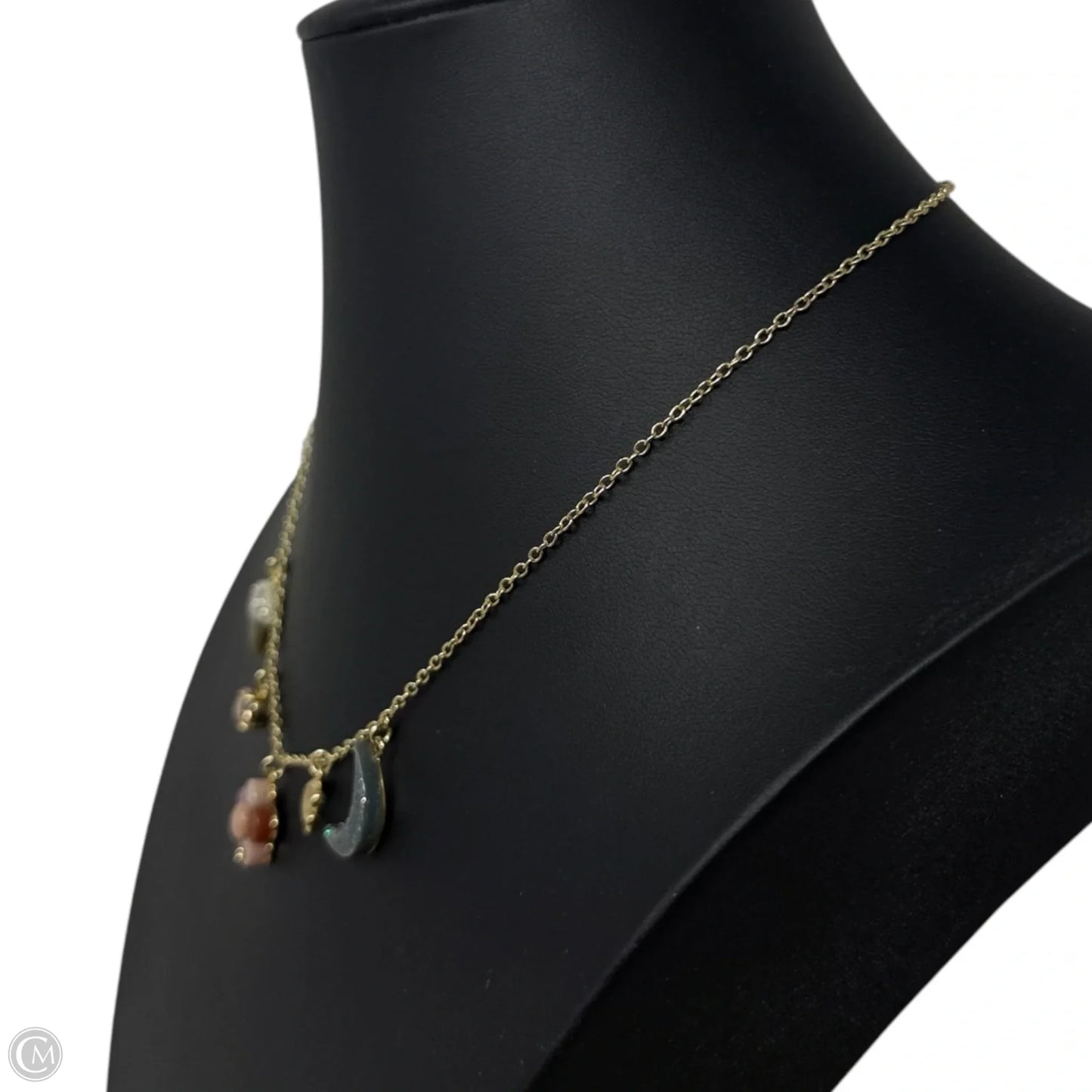 Moon And Flower Charm Necklace Designer By Coach