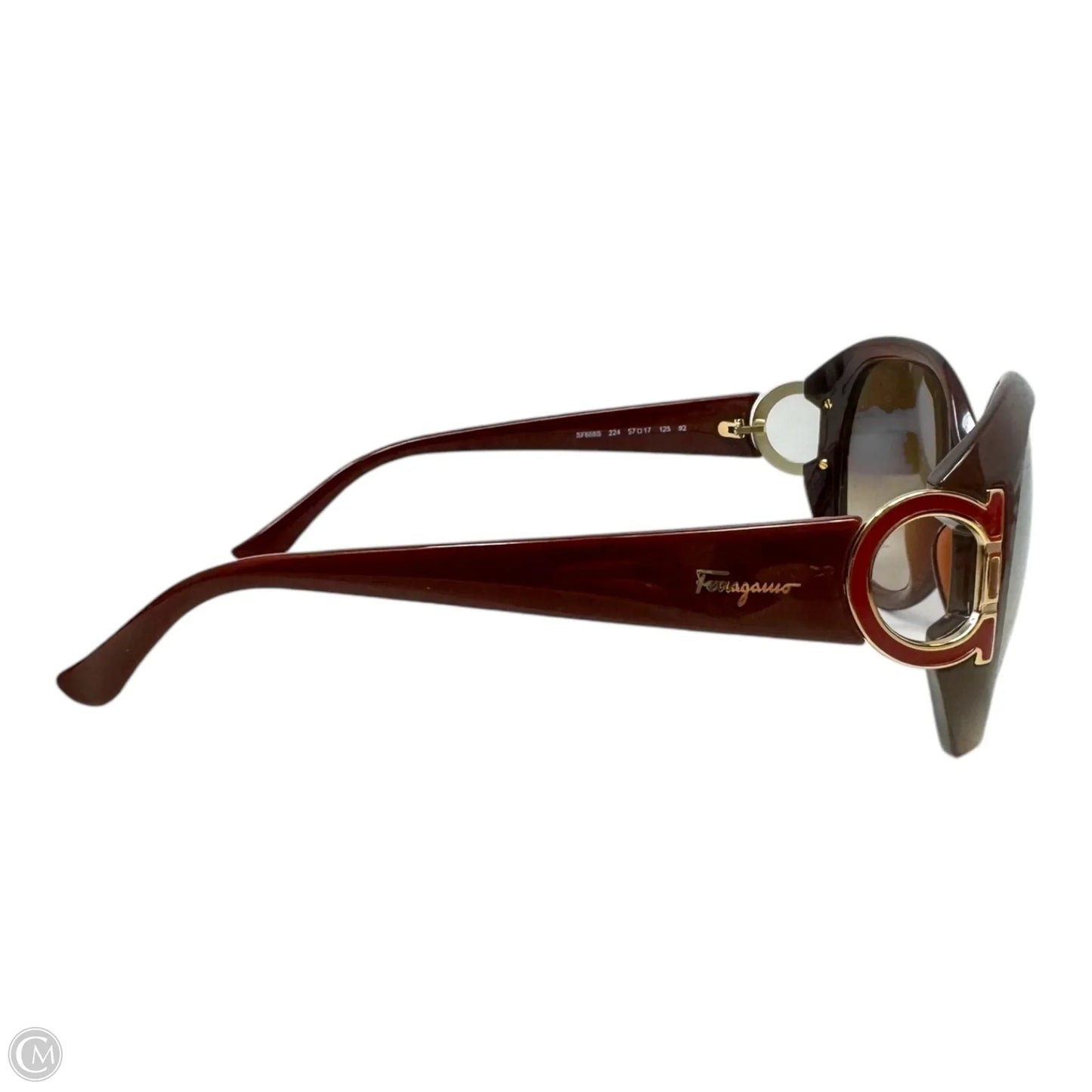 SF668S Oval Frame Sunglasses Designer By Ferragamo