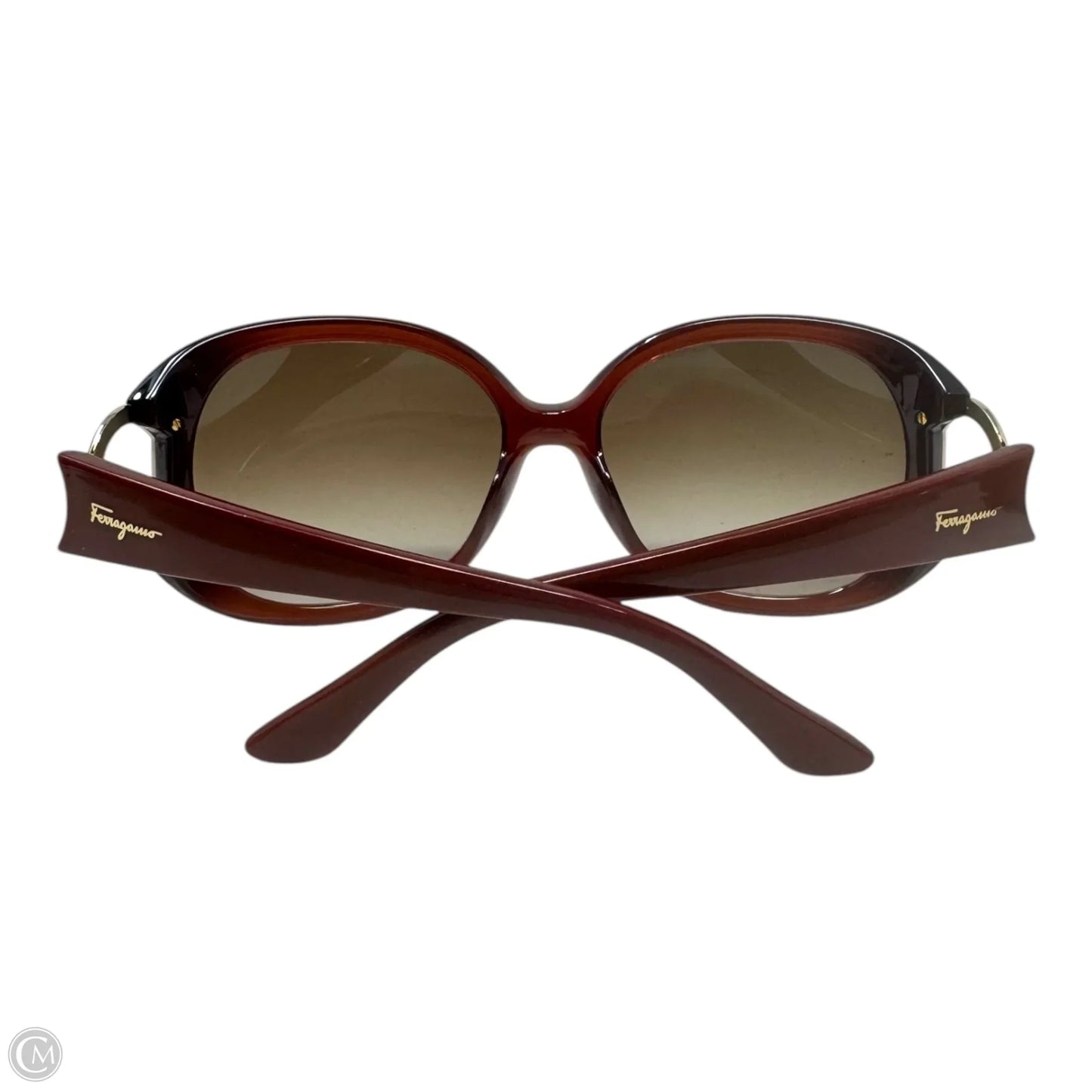 SF668S Oval Frame Sunglasses Designer By Ferragamo