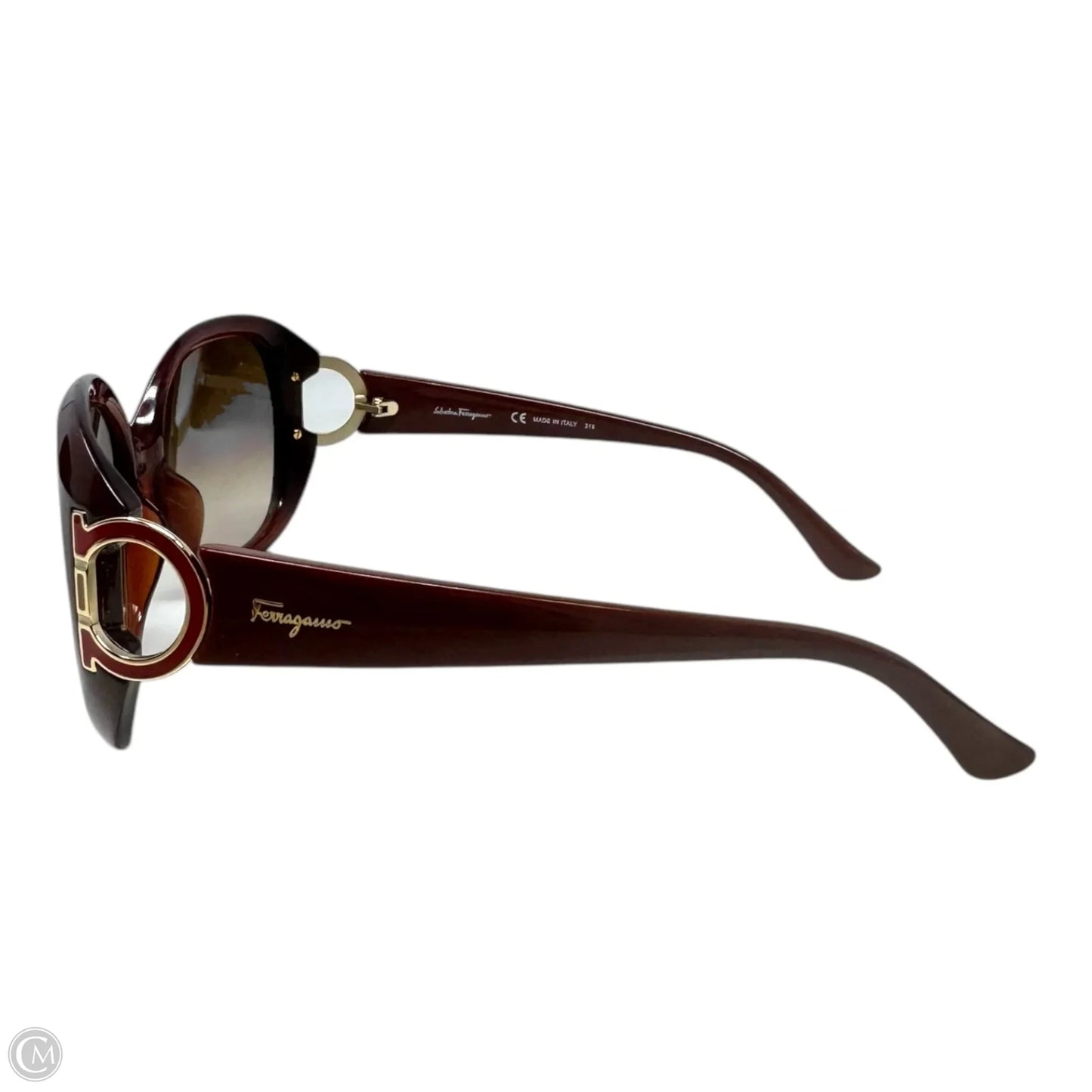 SF668S Oval Frame Sunglasses Designer By Ferragamo