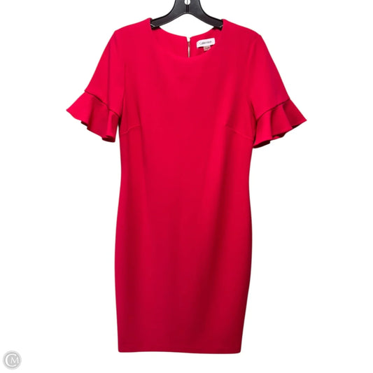 Dress Casual Midi By Calvin Klein In Pink, Size: 10