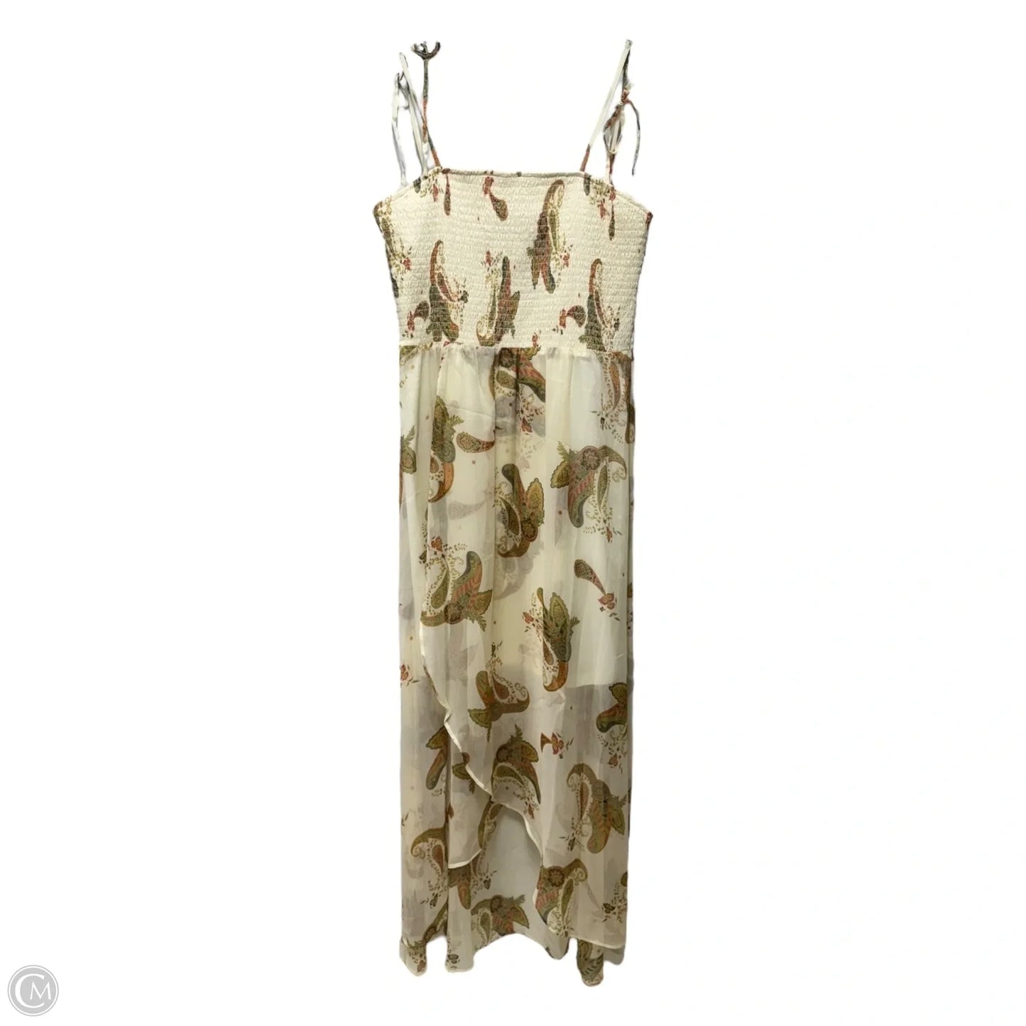 Summer Oasis Smocked Bodice Dress By Vince Camuto In Paisley Print, Size: M