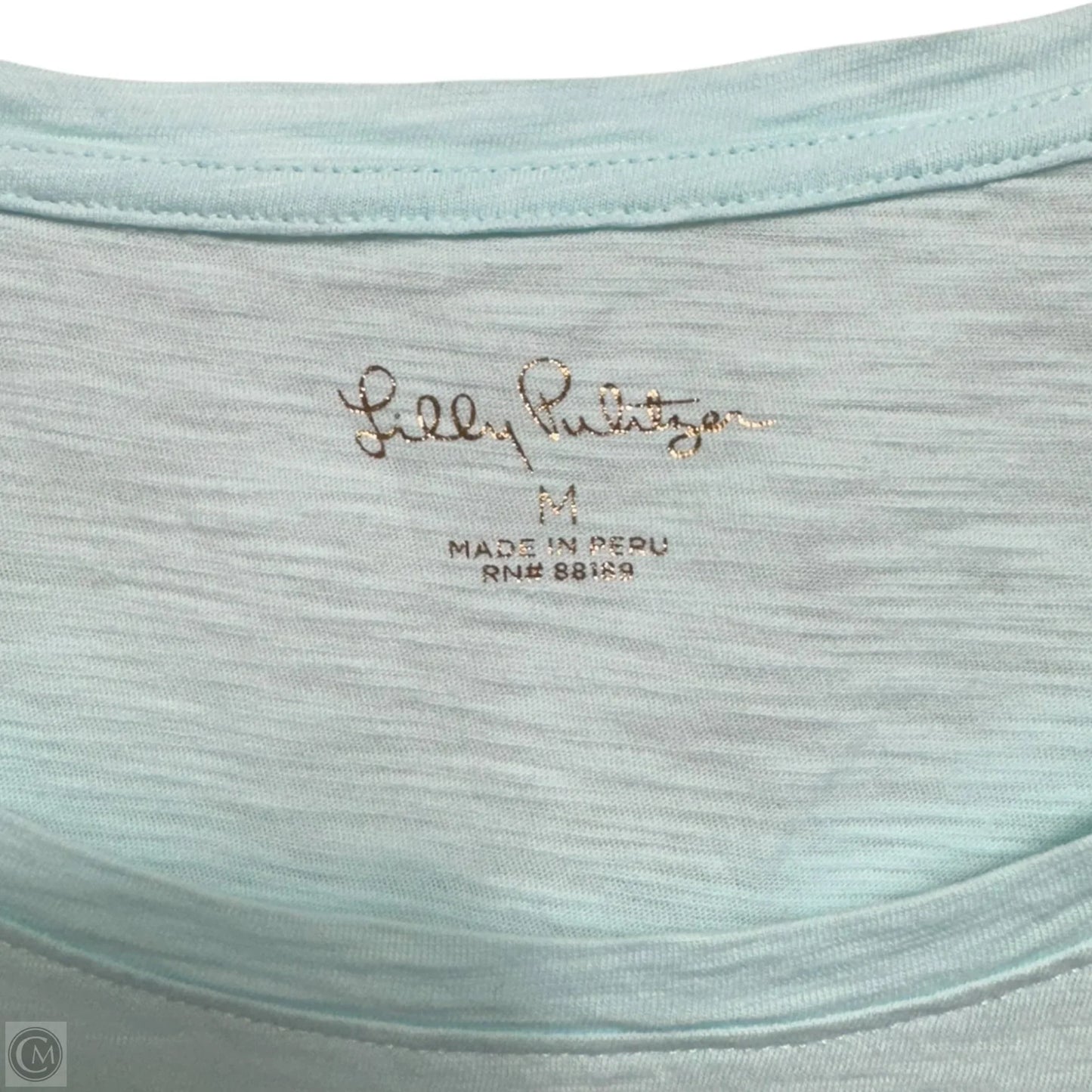 Etta Scoop Neck Top Designer By Lilly Pulitzer In Aqua, Size: M