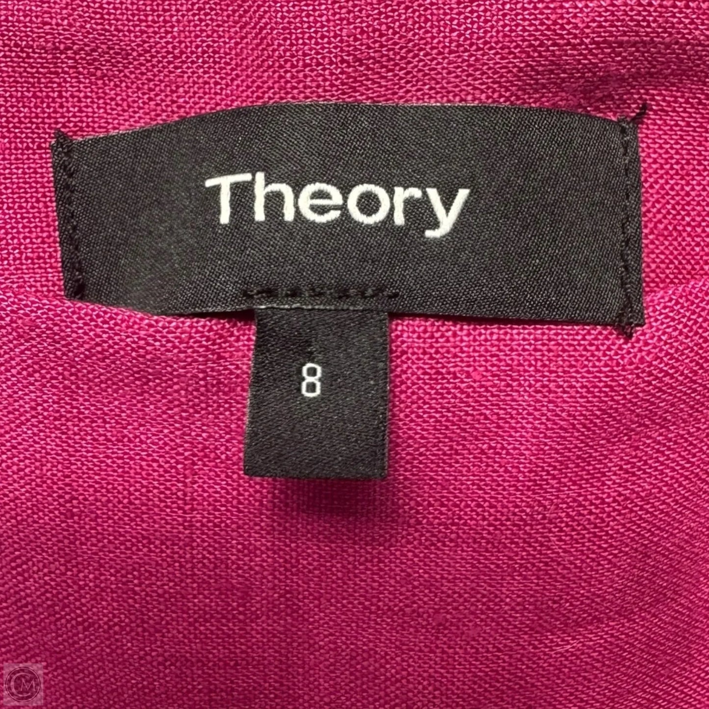 Pleated Pant By Theory In Pop Fuchsia Linen, Size: 8