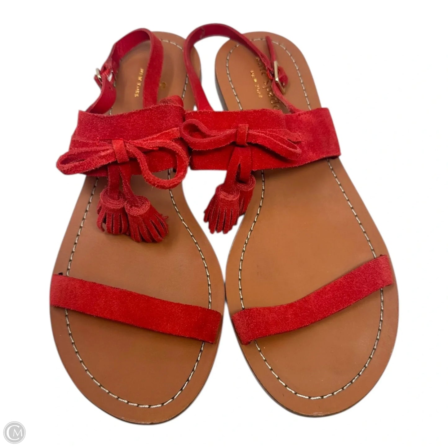 Carlita Tassel Sandals Designer By Kate Spade In Orange, Size: 9