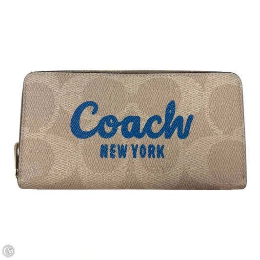 Monogram Long Zip Around Wallet Designer By Coach, Size: Large