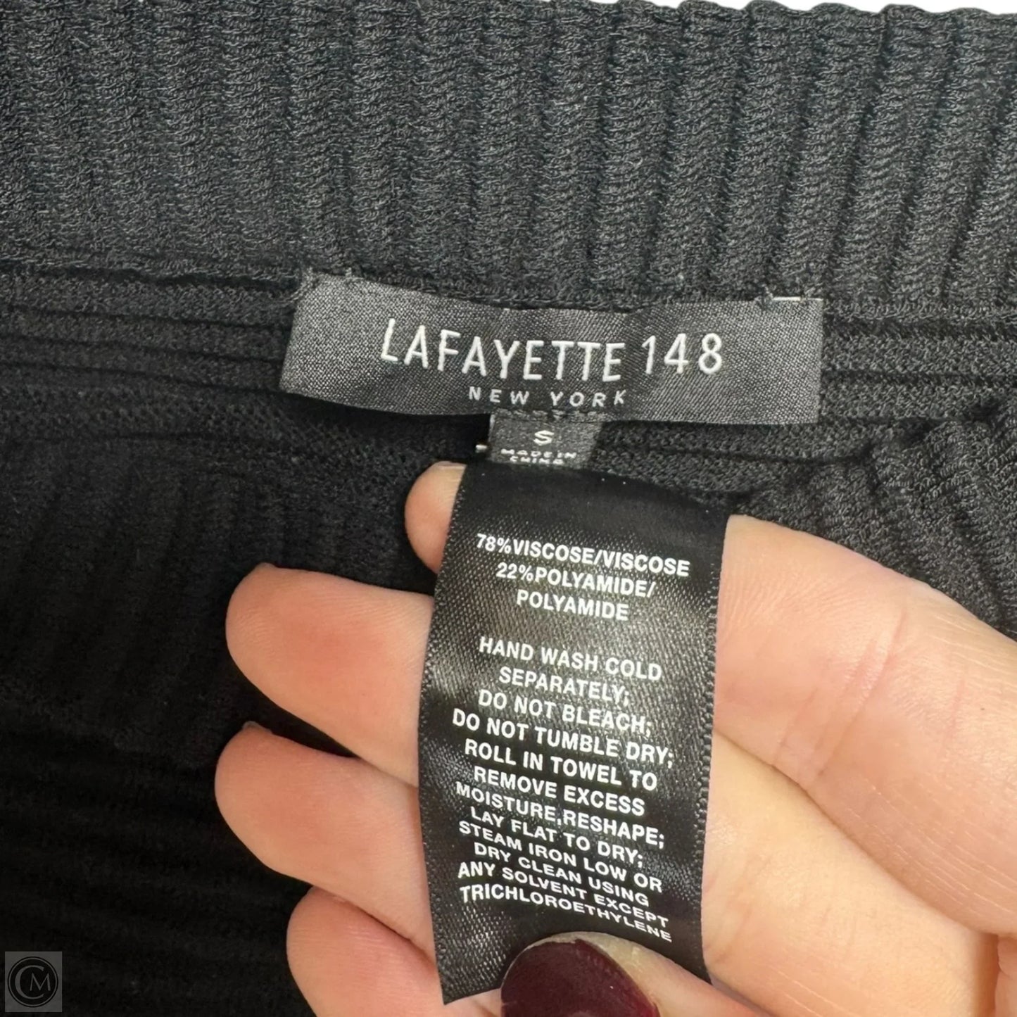 Knit Skirt Designer By Lafayette 148 In Black, Size: S