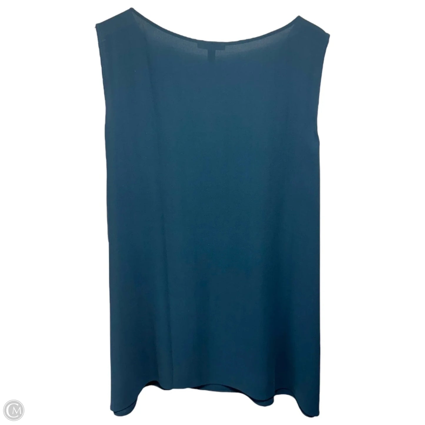Silk Top Sleeveless By Eileen Fisher In Teal, Size: 1x