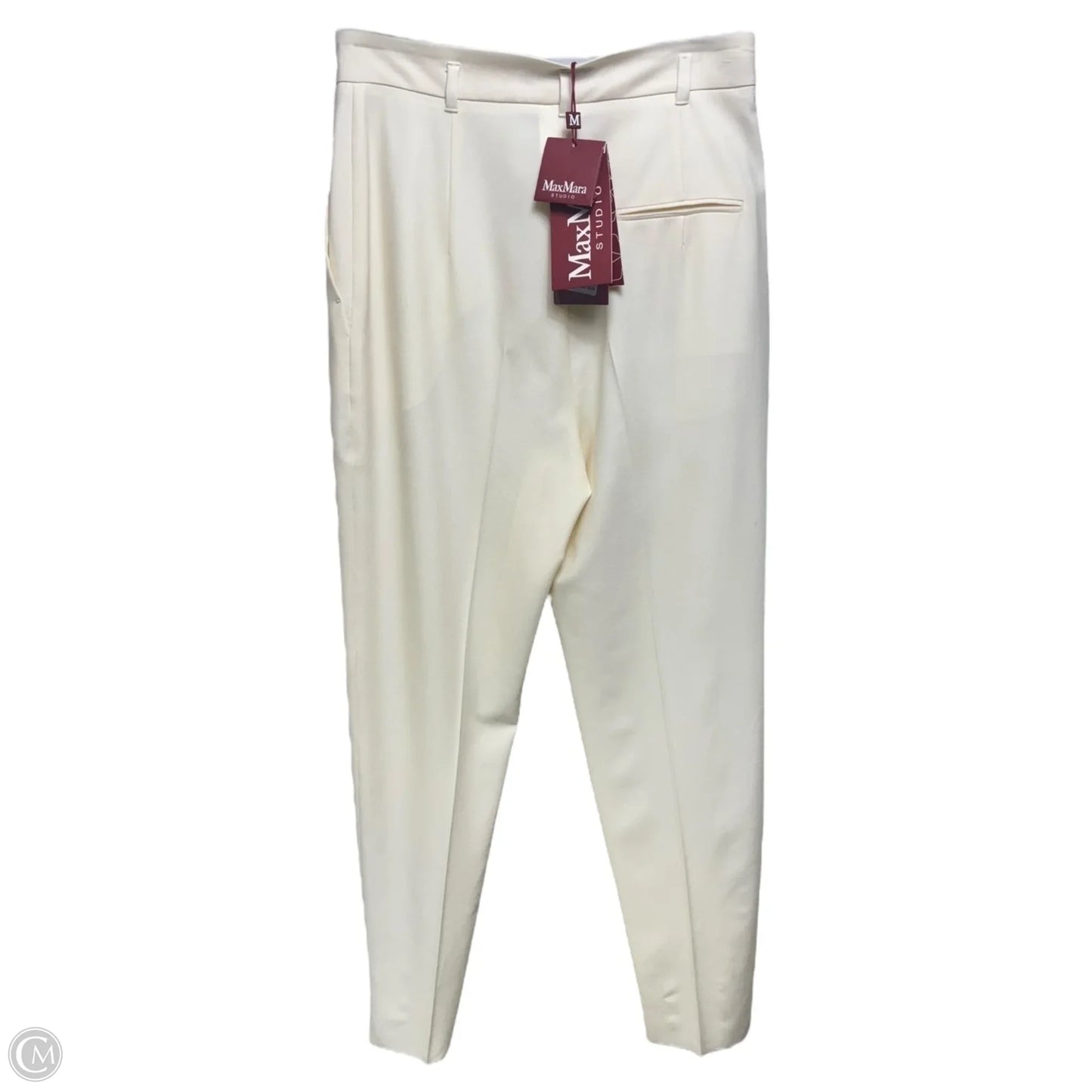 Briose Trouser Pants Designer By Max Mara Studio In Cream, Size: 10