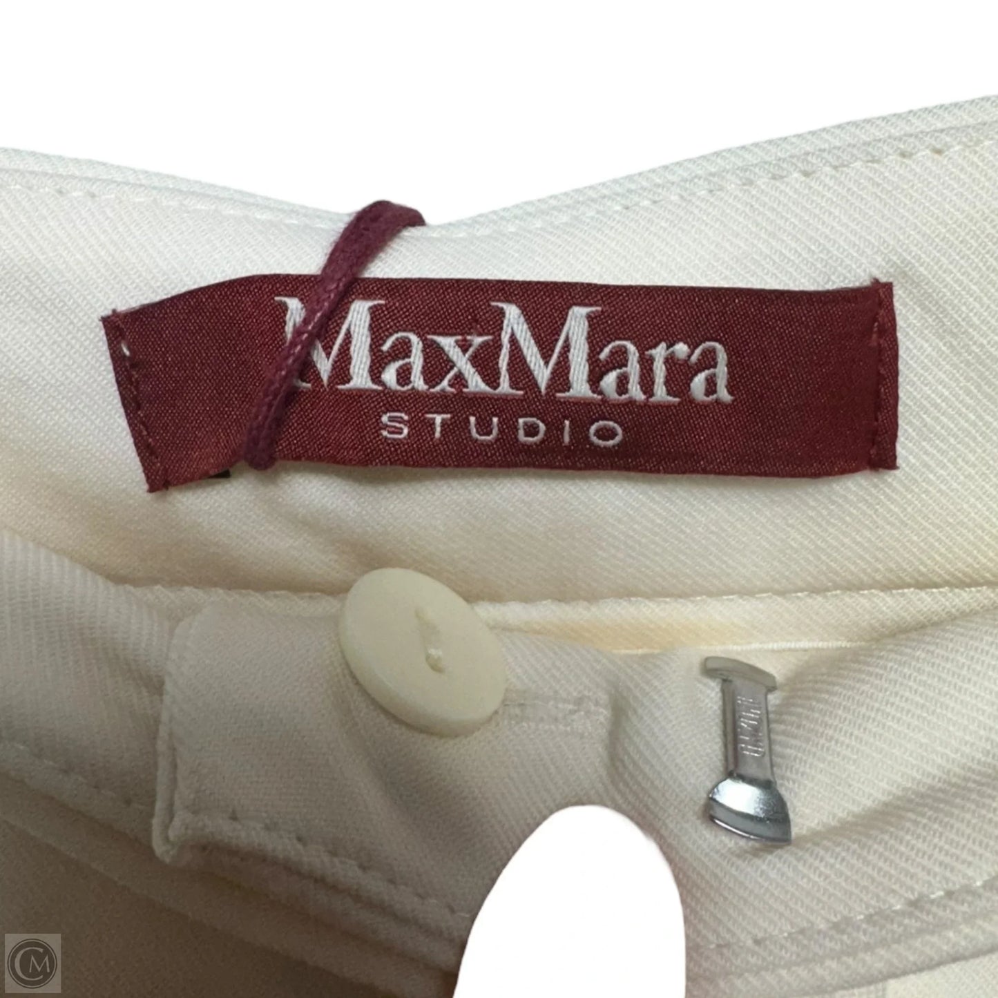 Briose Trouser Pants Designer By Max Mara Studio In Cream, Size: 10