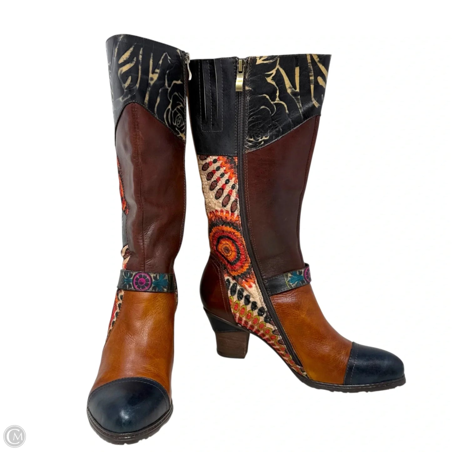Boots Mid-calf Heels By Spring Step In Multi-colored, Size: 10