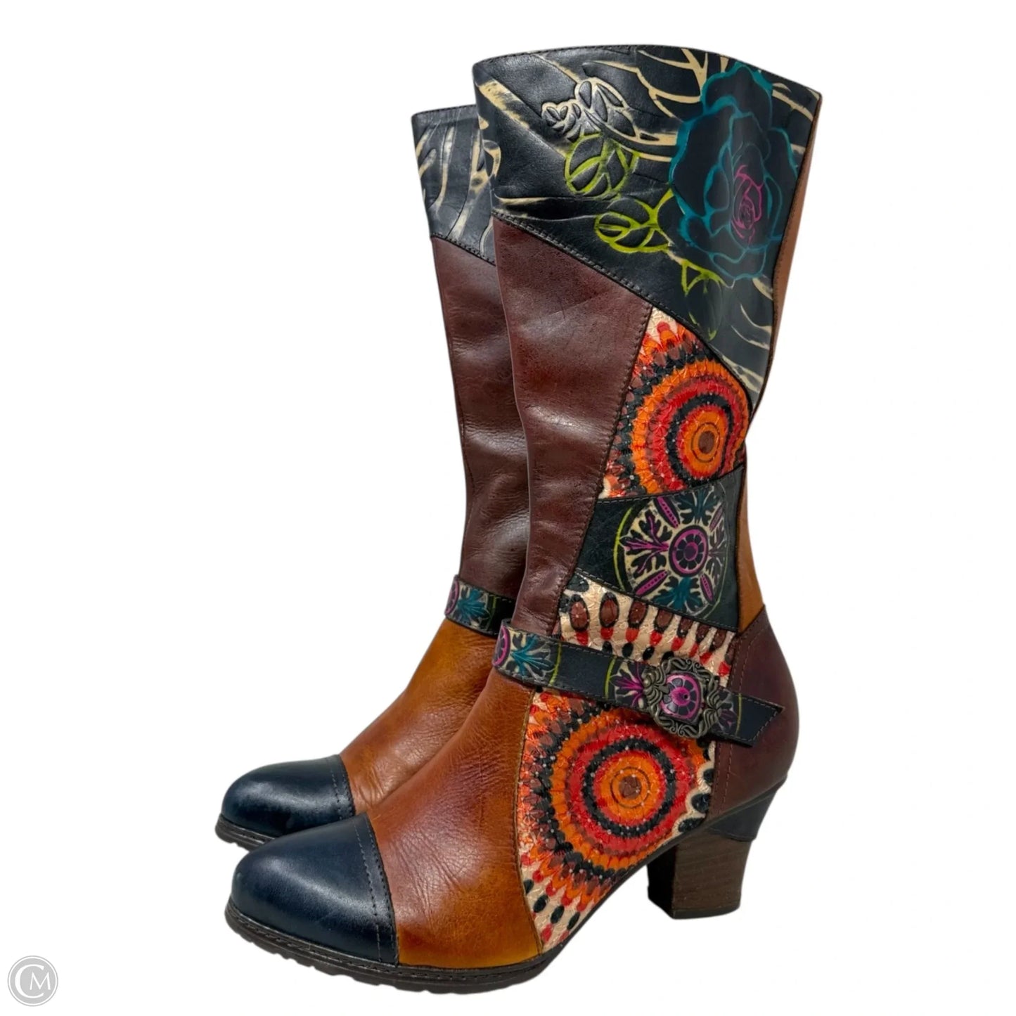 Boots Mid-calf Heels By Spring Step In Multi-colored, Size: 10