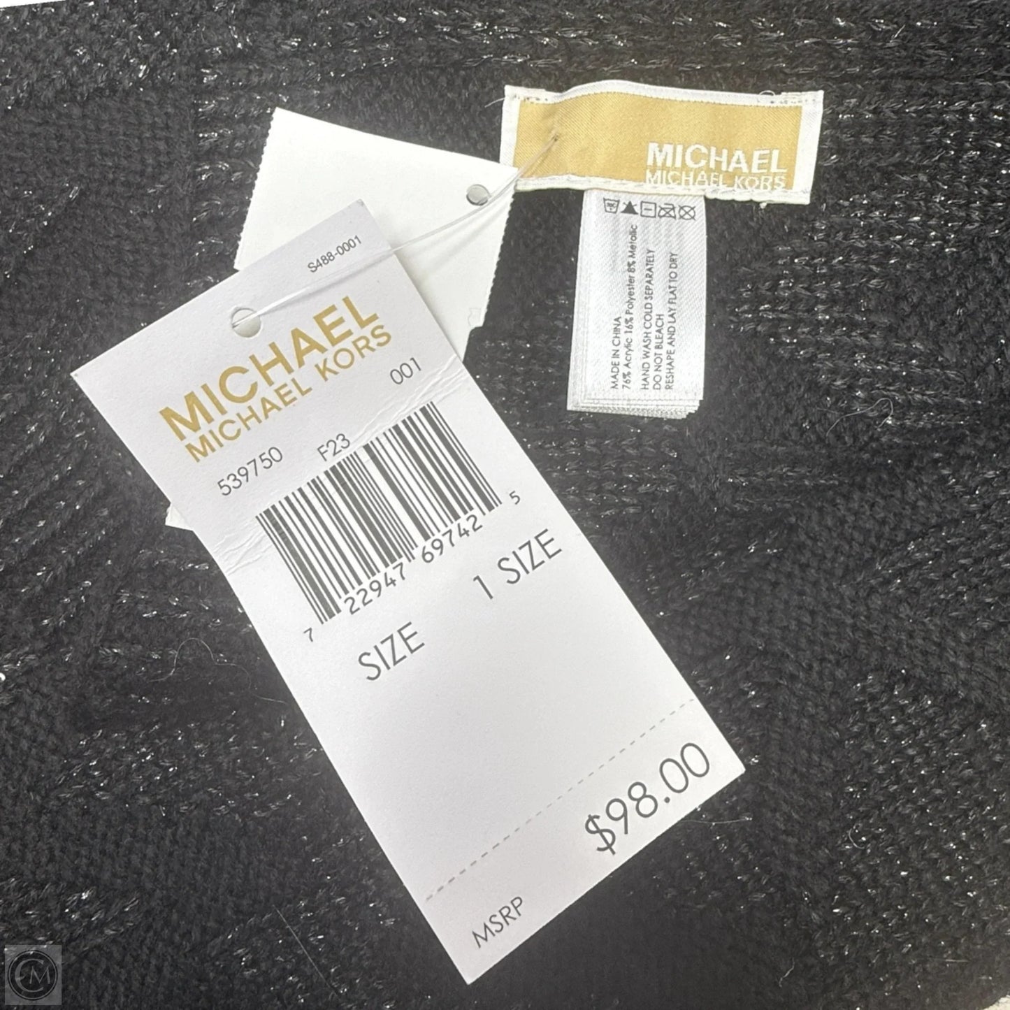 Metallic Knit Long Scarf By Michael By Michael Kors