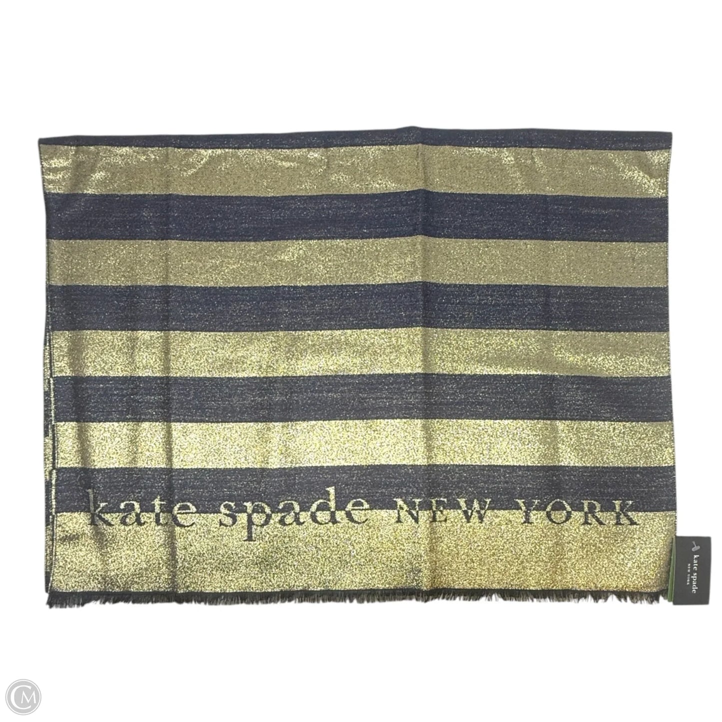 Awning Stripe Yarn Dye Scarf Designer By Kate Spade In Blazer Blue