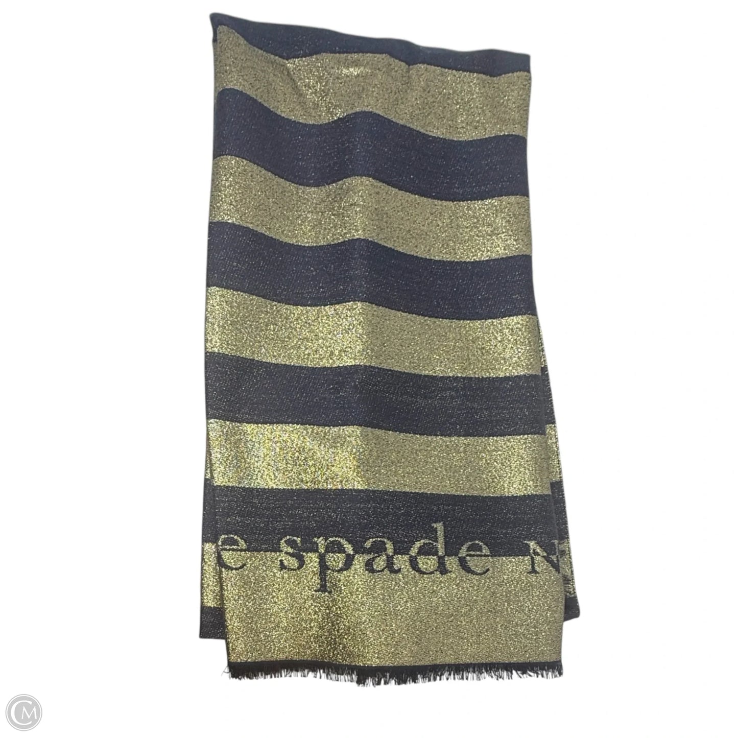 Awning Stripe Yarn Dye Scarf Designer By Kate Spade In Blazer Blue