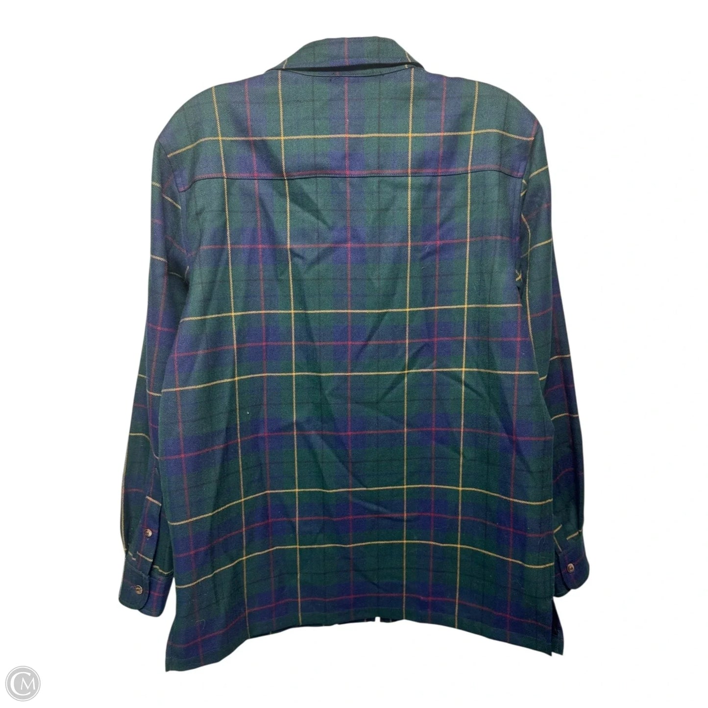 Wool Zip Jacket By Pendleton In Plaid Pattern, Size: S