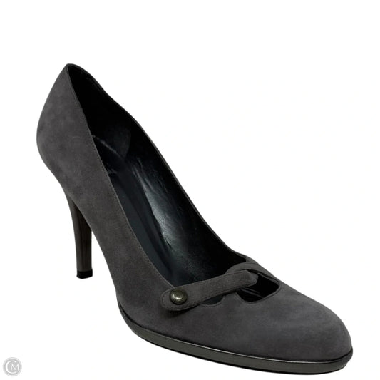 Mary Jane Classic Pumps Designer By Stuart Weitzman In Grey, Size: 6.5