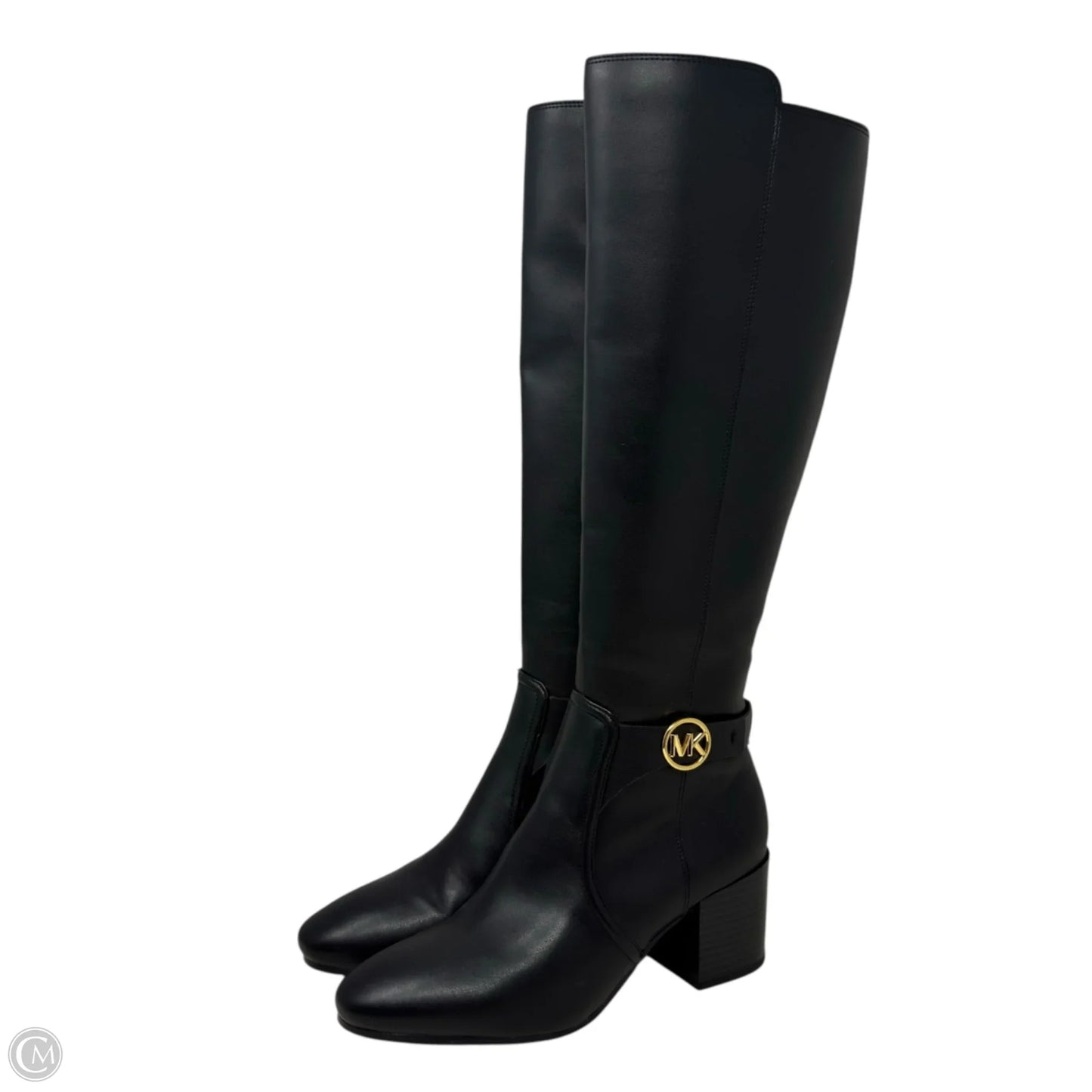 Carmen Leather Riding Boots By Michael By Michael Kors In Black, Size: 6.5