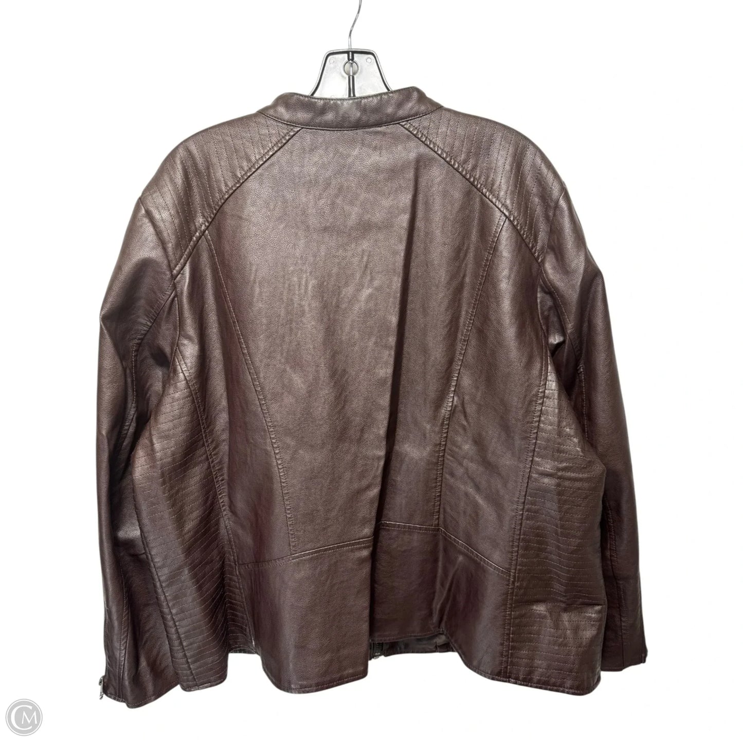Jacket Moto By Marc New York In Brown, Size: 2x