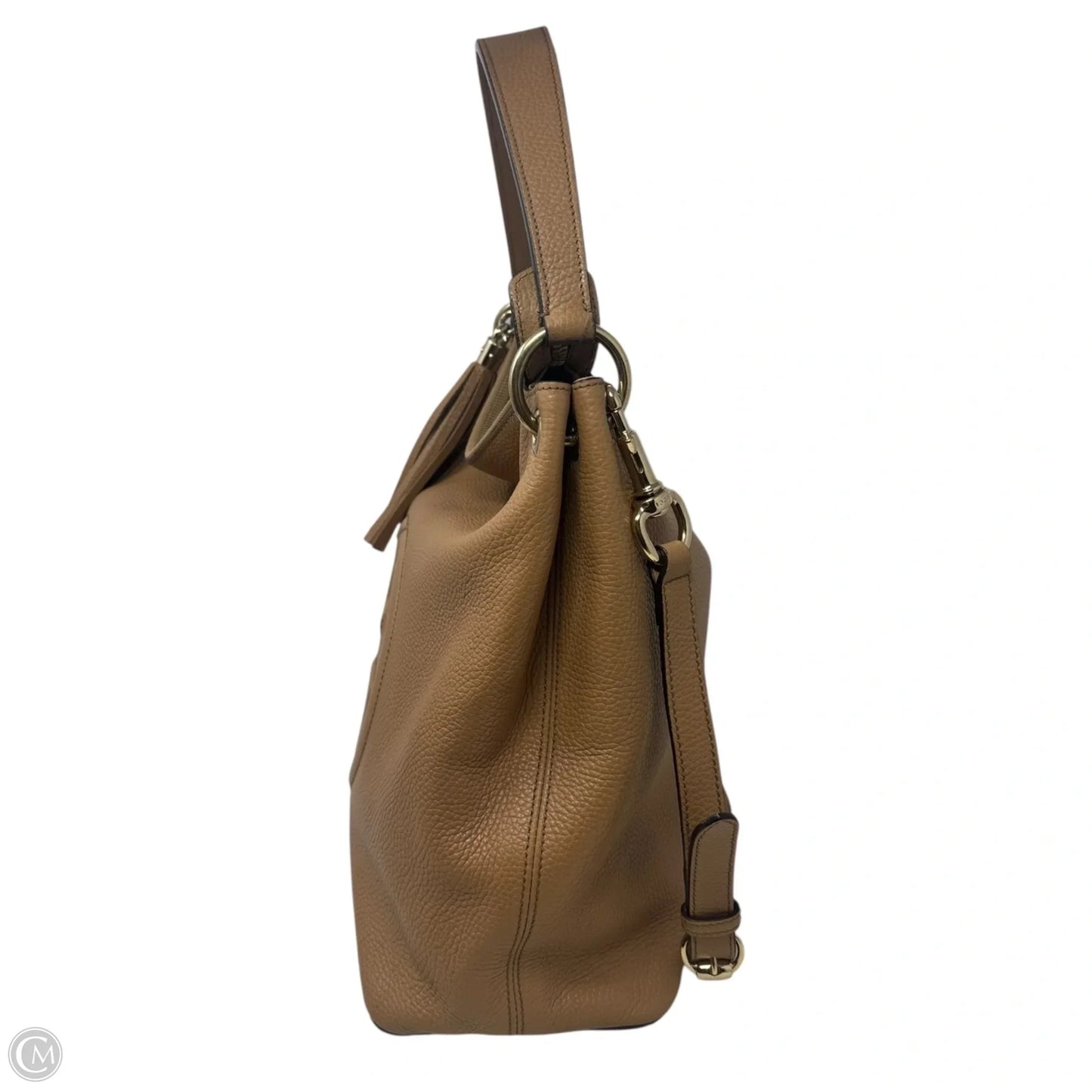Soho Pebbled Leather Convertible Handbag Luxury Designer By Gucci, Size: Large
