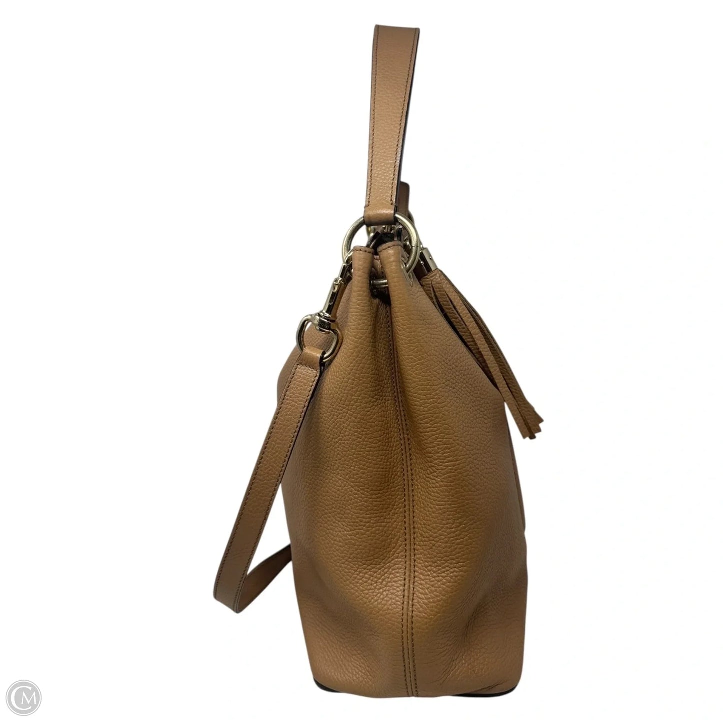 Soho Pebbled Leather Convertible Handbag Luxury Designer By Gucci, Size: Large