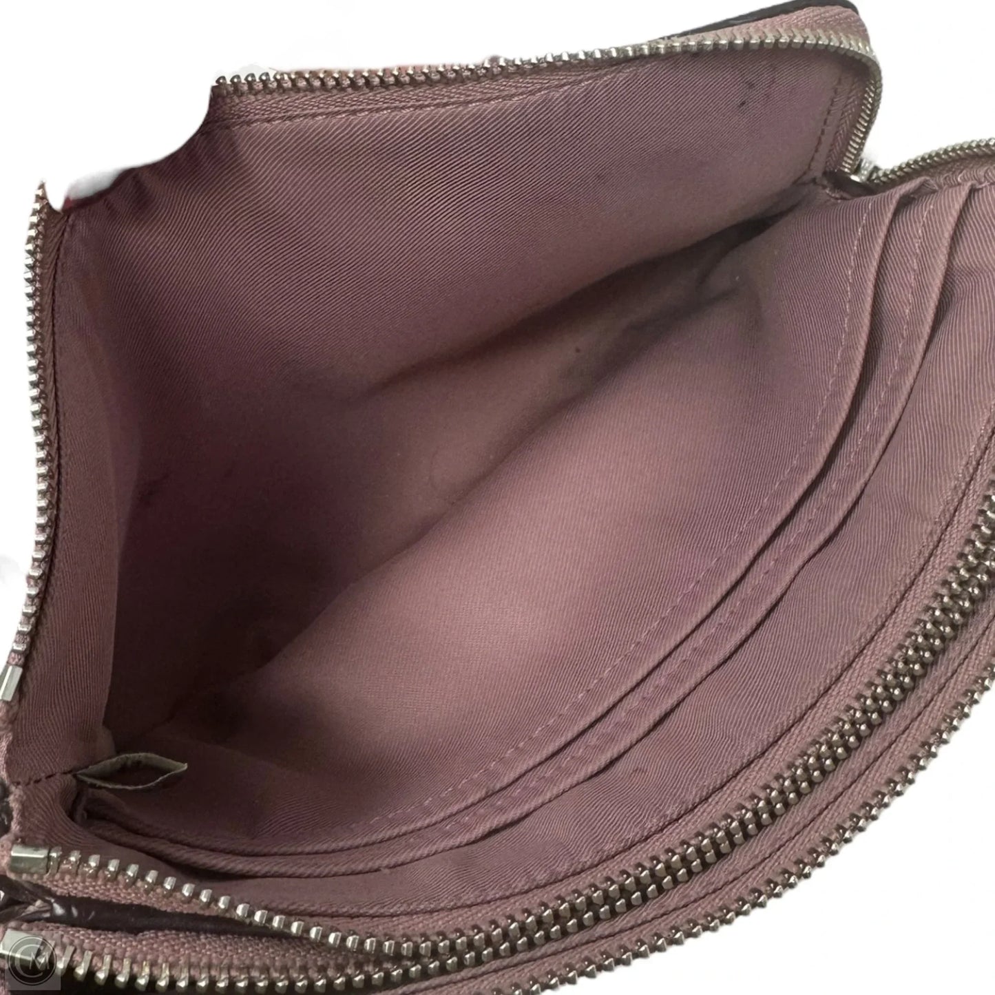 Double Zip Wristlet Designer By Coach, Size: Medium