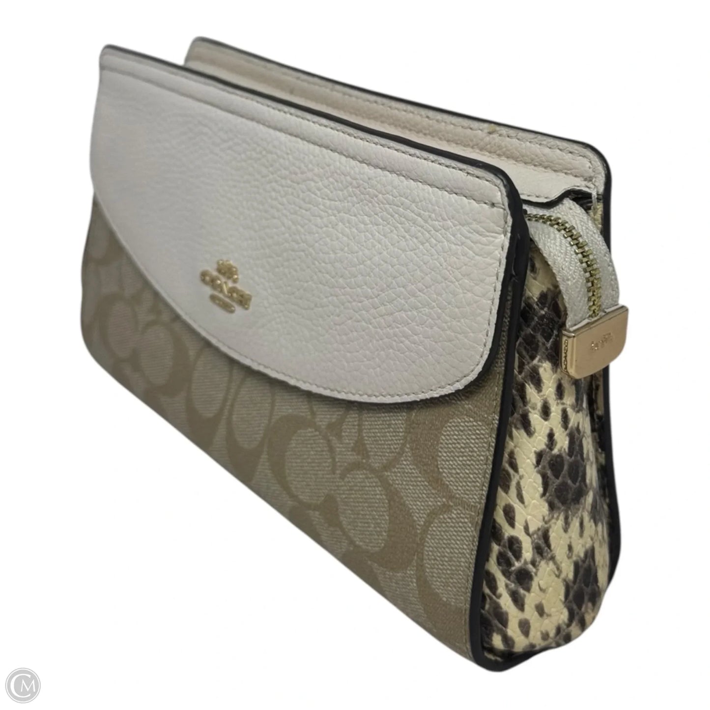 Flap Clutch Wristlet Designer By Coach, Size: Medium