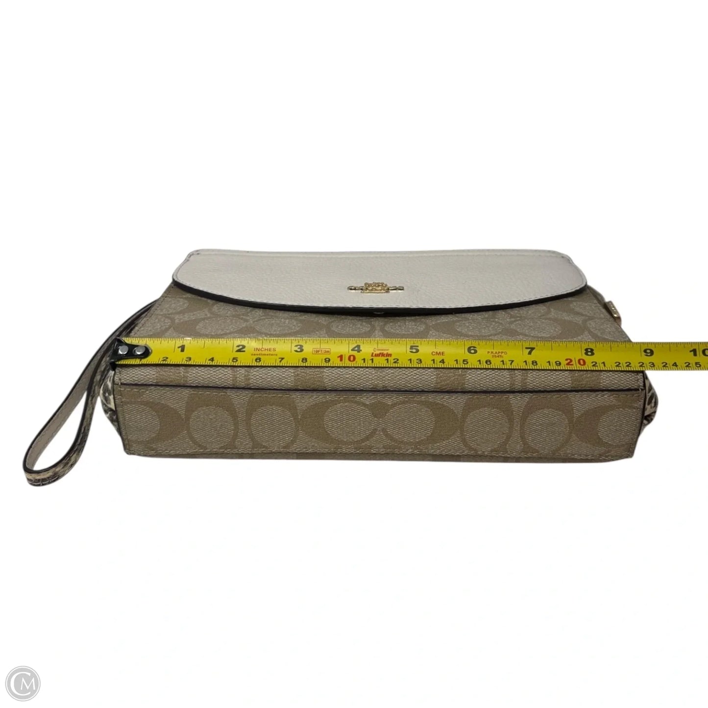 Flap Clutch Wristlet Designer By Coach, Size: Medium