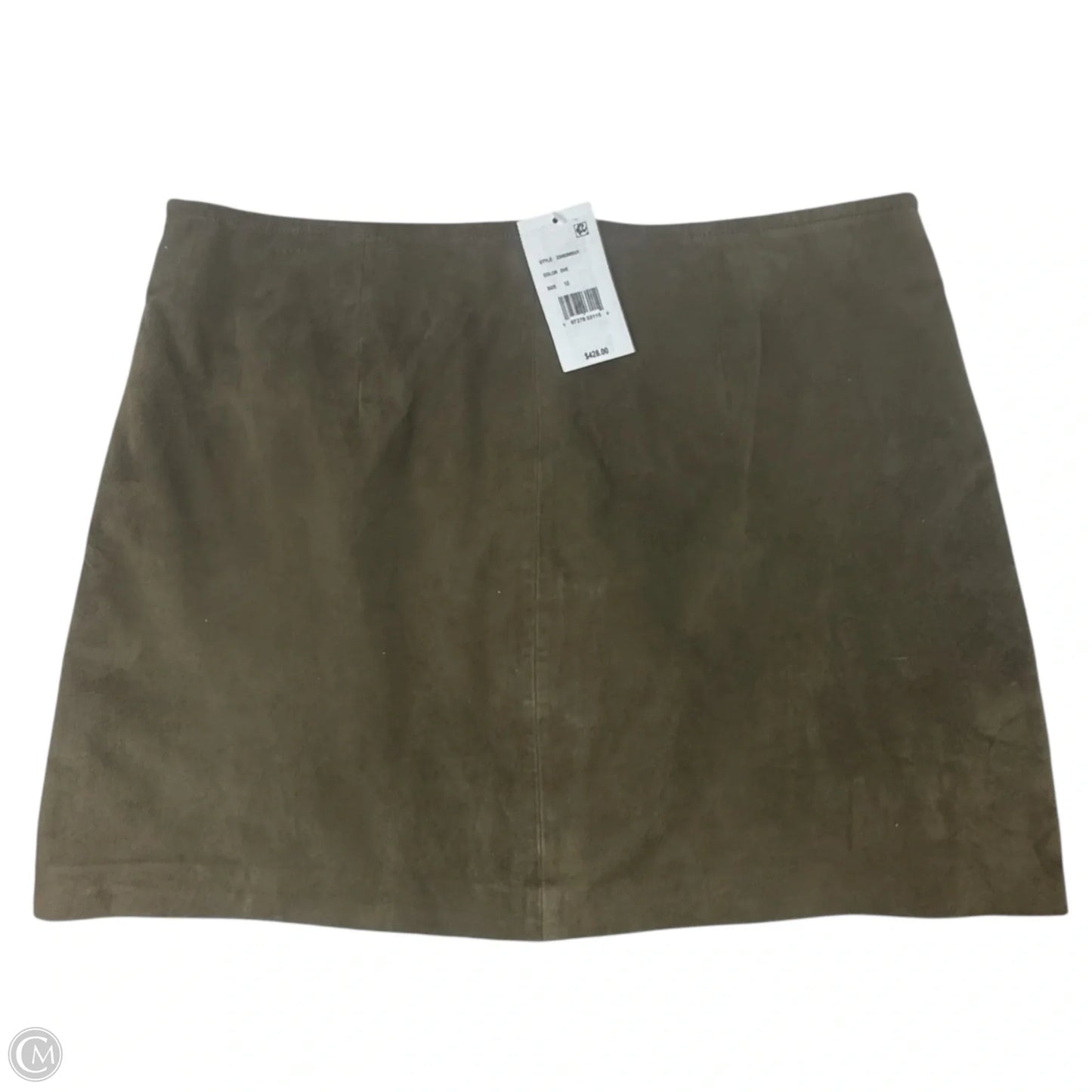 East Village Mini Skirt In Dove Goat Suede By Trina Turk In Green, Size: 12