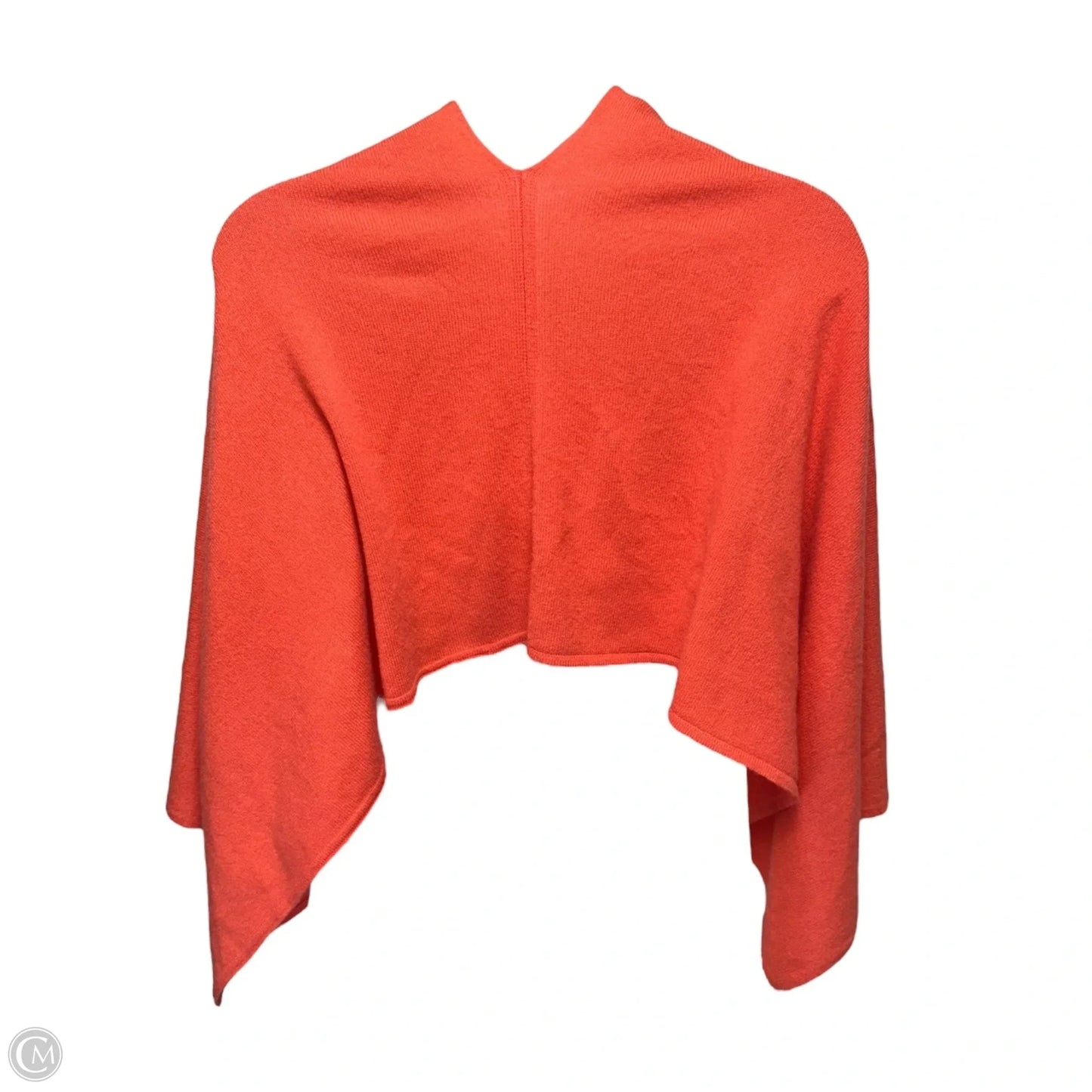 Poncho By Captiva Cashmere In coral, Size: Osfm