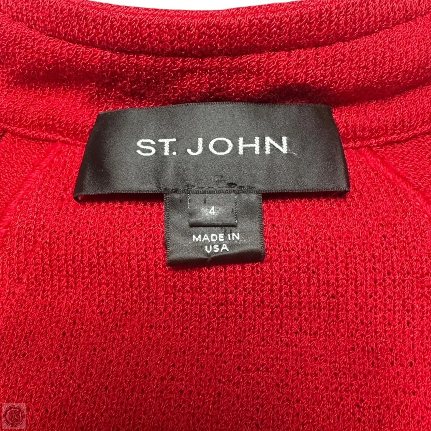 Blazer By St John Knits In Red, Size: 4