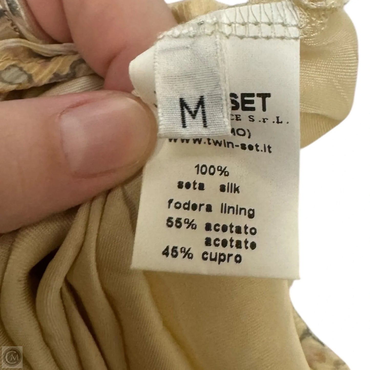 Silk Slip Dress Casual Maxi By Twin Set By Simona Barbieri In Floral Print, Size: M