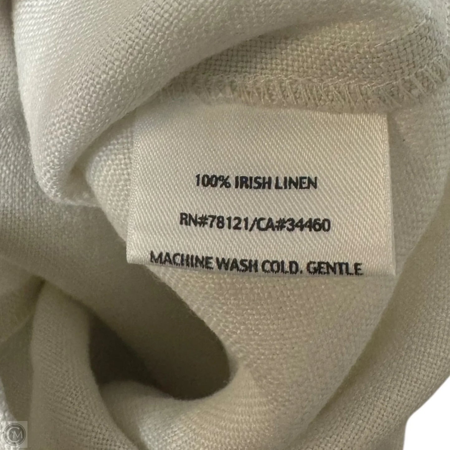 Irish Linen Pants By Eileen Fisher In Cream, Size: Mp