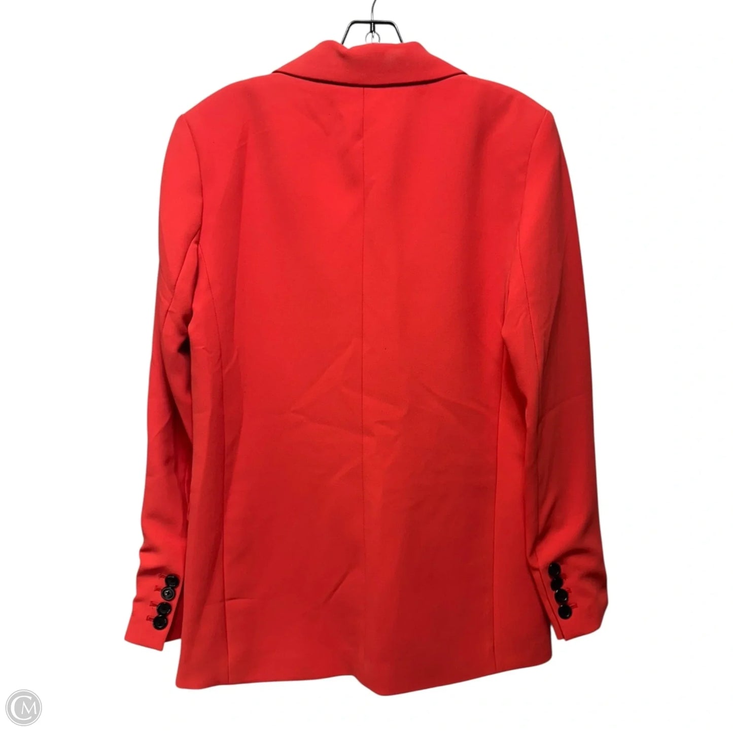 Solid Mid Blazer Designer By Karl Lagerfeld In Orange, Size: 4