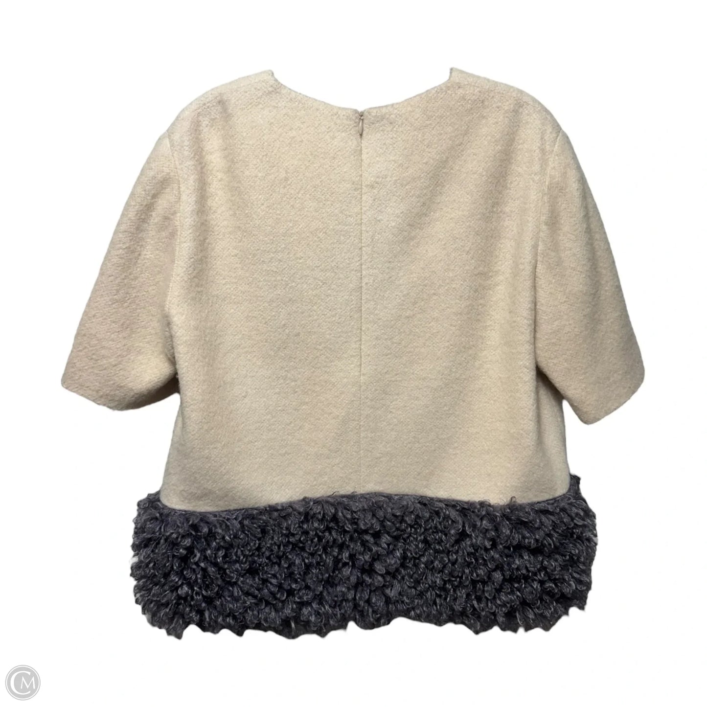 Top Short Sleeve By Mignon Doo In Cream, Size: L