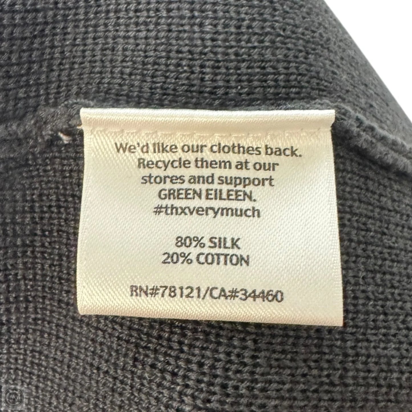 Silk & Cotton Sweater Cardigan By Eileen Fisher In Black, Size: M