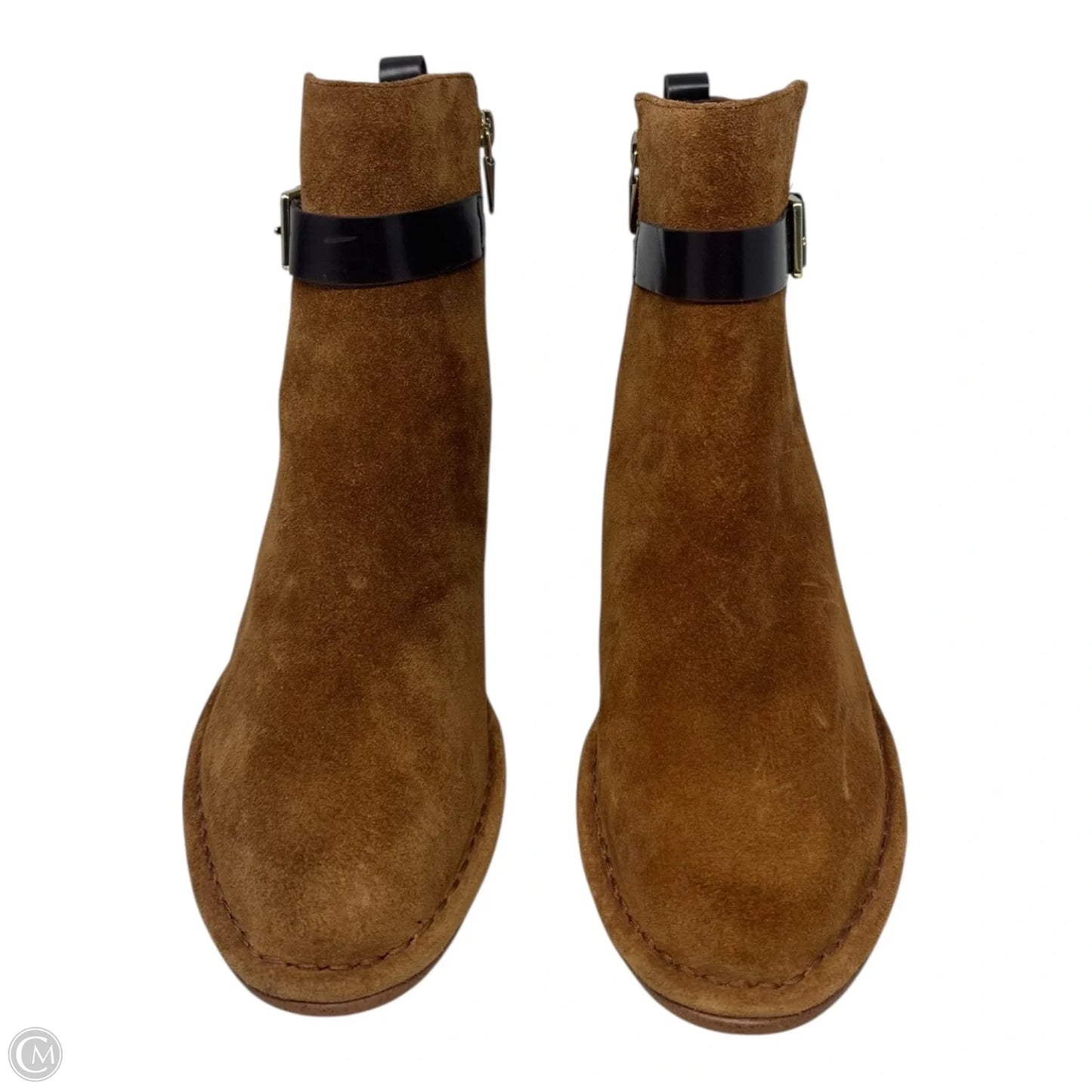 Spiced Rive Suede Boots Ankle Heels By Clarks In Brown, Size: 8.5