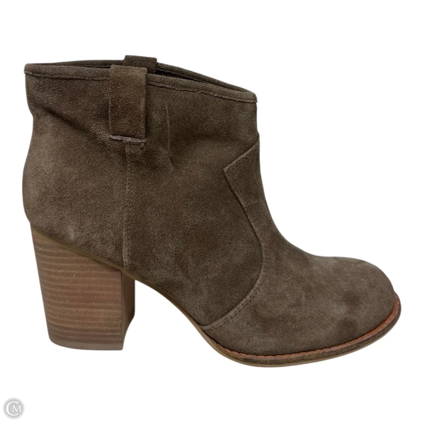 Boots Ankle Heels By Splendid In Taupe, Size: 8.5